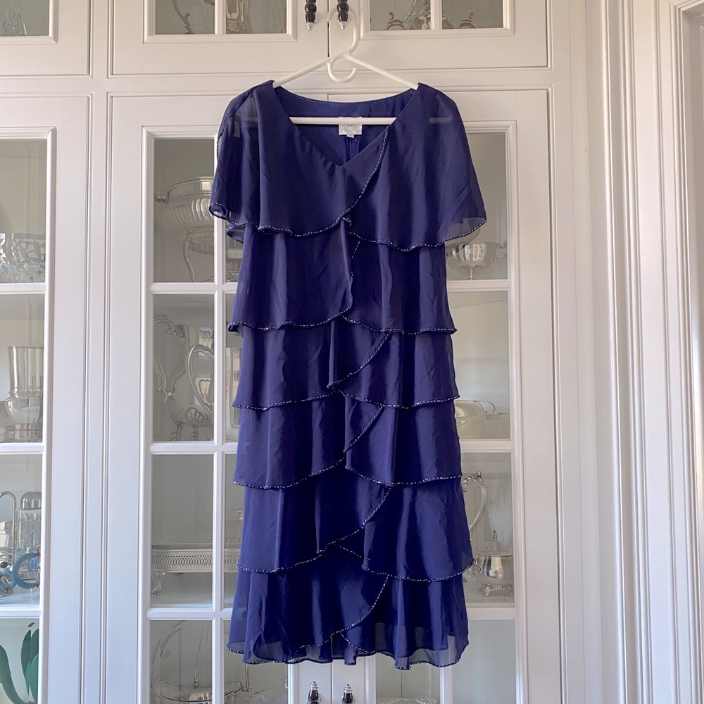 Patra Dress Blue Size 10